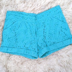Royal Love Teal Lace Shorts - L